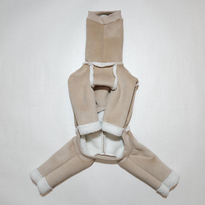 イタグレ服 ムートン 無地 ロンパース つなぎ S M L XL 2XL 3XL 小型犬 中型犬 大型犬 防寒 保温 韓国 おしゃれ コート 春 初秋 秋 冬 doggystar |  | 08