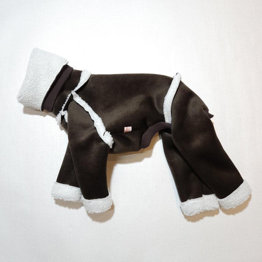 イタグレ服 ムートン 無地 ロンパース つなぎ S M L XL 2XL 3XL 小型犬 中型犬 大型犬 防寒 保温 韓国 おしゃれ コート 春 初秋 秋 冬 doggystar |  | 03