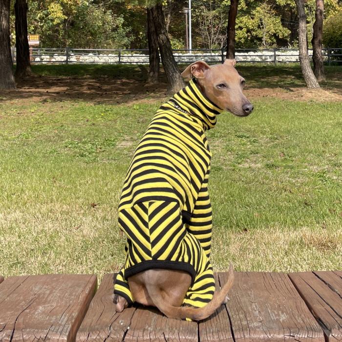 イタグレ服 セール ボーダー キルティング ロンパース 小型犬 中型犬 春 初秋 秋 冬 ドッギースター doggystar |  | 16