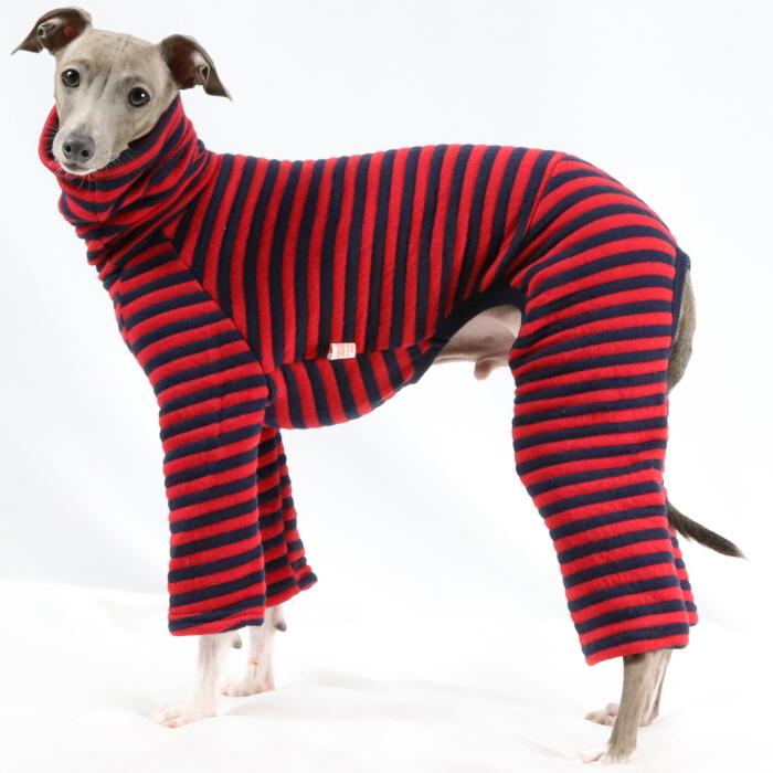 イタグレ服 セール ボーダー キルティング ロンパース 小型犬 中型犬 春 初秋 秋 冬 ドッギースター doggystar |  | 18