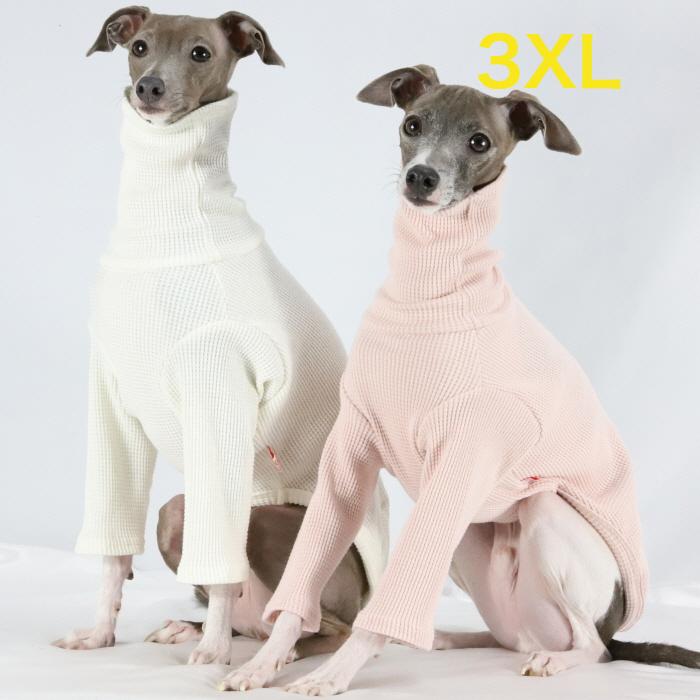 犬服　イタグレ服　ウィペット服 ウィペット服 ワッフル 無地 長袖 Tシャツ 中型犬 大型犬 イタグレ服