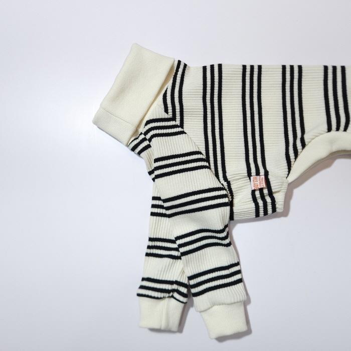 イタグレ服  ボーダーロンパース つなぎ 伸縮性抜群 小型犬 中型犬 春夏服 秋冬服 doggystar ドッギースター |  | 12