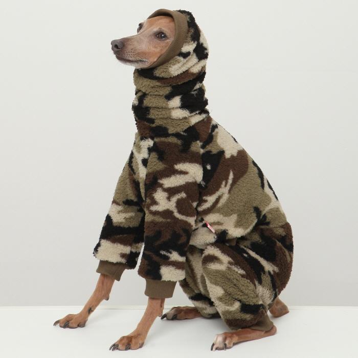 イタグレ服 ネイティブ柄 迷彩柄 フリース ロンパース S M L XL 2XL 3XL 小型犬 中型犬 大型犬 秋冬 doggystar |  | 16