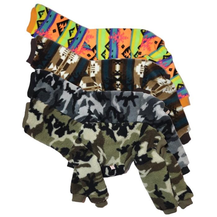 イタグレ服 ネイティブ柄 迷彩柄 フリース ロンパース S M L XL 2XL 3XL 小型犬 中型犬 大型犬 秋冬 doggystar |  | 05