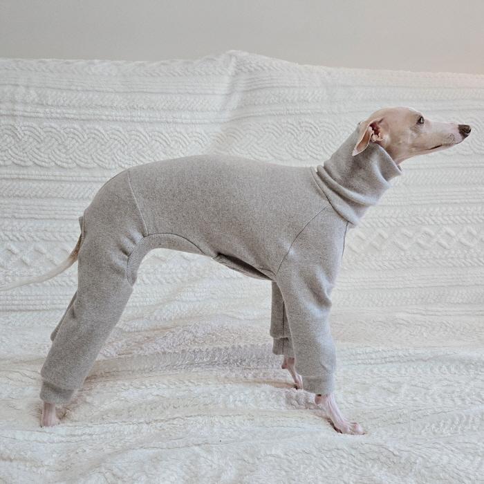 イタグレ服 ピーチ 無地 長袖 ロンパース つなぎ S M L XL 2XL 3XL 小型犬 中型犬 大型犬 春  秋 冬 doggystar ドッギースター |  | 14