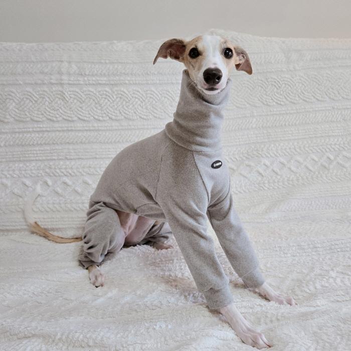イタグレ服 ピーチ 無地 長袖 ロンパース つなぎ S M L XL 2XL 3XL 小型犬 中型犬 大型犬 春  秋 冬 doggystar ドッギースター |  | 15