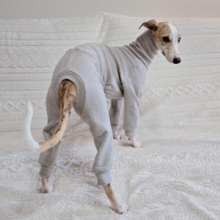 イタグレ服 ピーチ 無地 長袖 ロンパース つなぎ S M L XL 2XL 3XL 小型犬 中型犬 大型犬 春  秋 冬 doggystar ドッギースター |  | 16