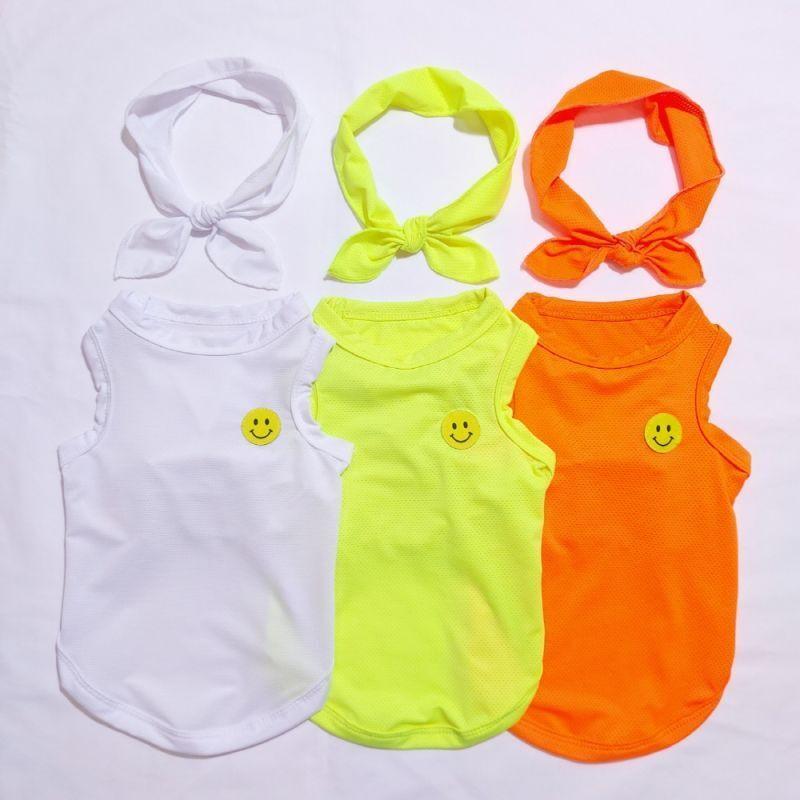 犬服 接触 冷感 ひえひえ スマイル クール ベスト スカーフ付き Tシャツ 無地 S M L XL 2XL 3XL 4XL 5XL 6XL 小型犬 中型犬 大型犬 熱中症対策 ドッギースター |  | 01