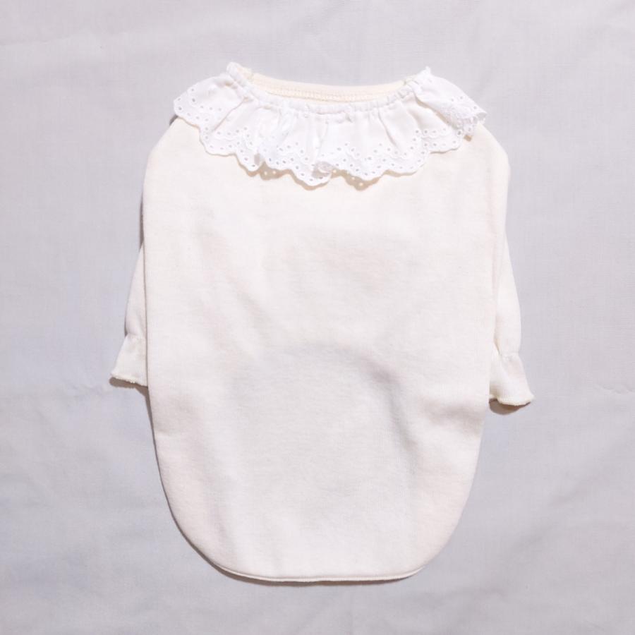 犬服 レース 襟 長袖 Tシャツ 可愛い シンプル 無地 小型犬 中型犬 春 夏 秋 冬 ペット服 doggystar ドッギースター |  | 03