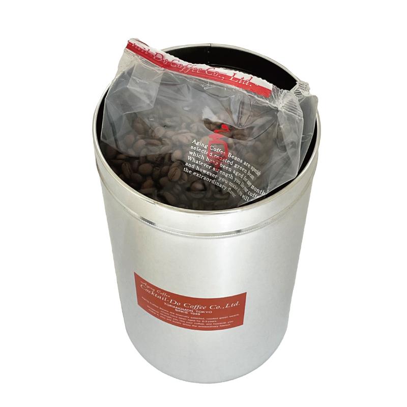 コーヒー 珈琲 コーヒーグッズ / コーヒー豆 貯蔵缶 大 ブリキ 手付 丸