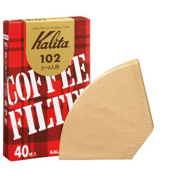 コーヒー ペーパーフィルター 【国内配送】 Kalita カリタ 102 ブラウン濾紙 から厳選した 40枚入