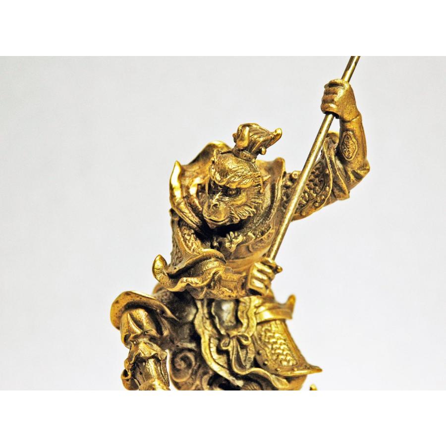 孫悟空 置物 西遊記 斉天大聖 申年 黄銅製 開運 斉天大聖