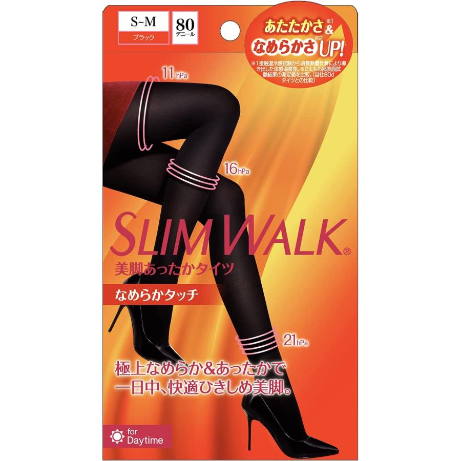 スリムウォーク 着圧タイツ 暖かい 防寒 厚手 冬用 美脚 あったかタイツ 80デニール 黒 ブラック S M レディース 2804 Coco Collet 通販 Yahoo ショッピング