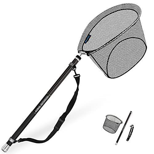 爆売り 90 カーボン製 タモ網 ランディングネット 伸縮ポール 全長6ｍ 淡水 海水両用 軽量かつコンパクト 折りたたみタモ その他アウトドアウエア Populationmalawi Org