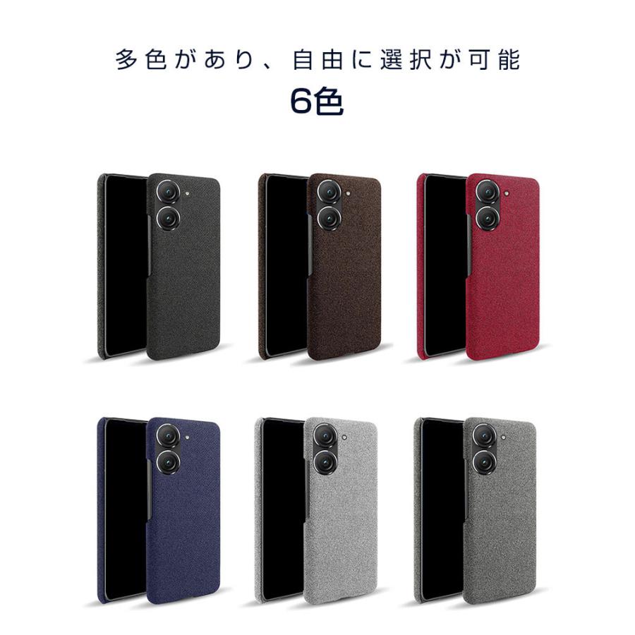 ASUS Zenfone 10 ケース 耐衝撃 カバー プラスチック製 背面デニム調