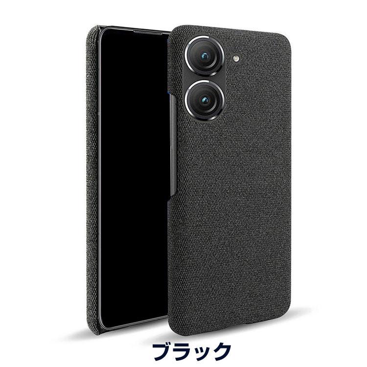 ASUS Zenfone 10 ケース 耐衝撃 カバー プラスチック製 背面デニム調