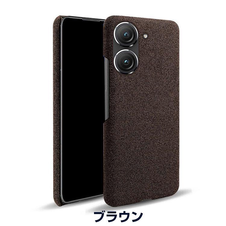 ASUS Zenfone 10 ケース 耐衝撃 カバー プラスチック製 背面デニム調