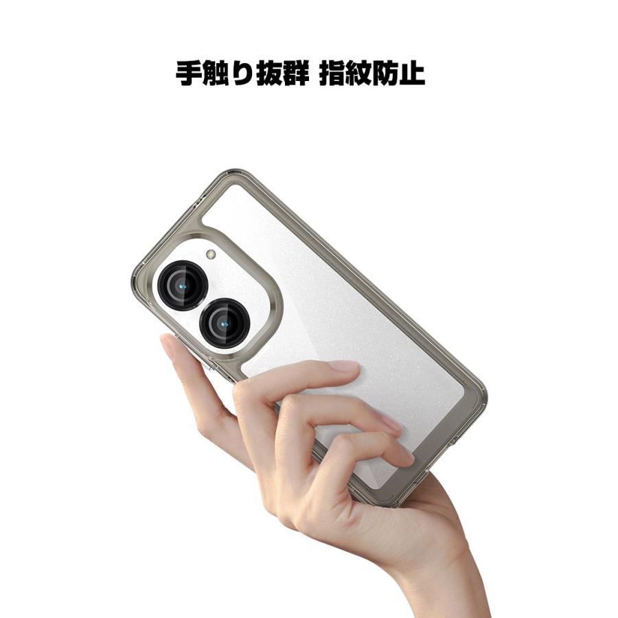 ASUS Zenfone 9 本体 ケース付き ASUS Zenfone 9 ケース クリアケース タフで頑丈 2重構造 衝撃吸収 耐