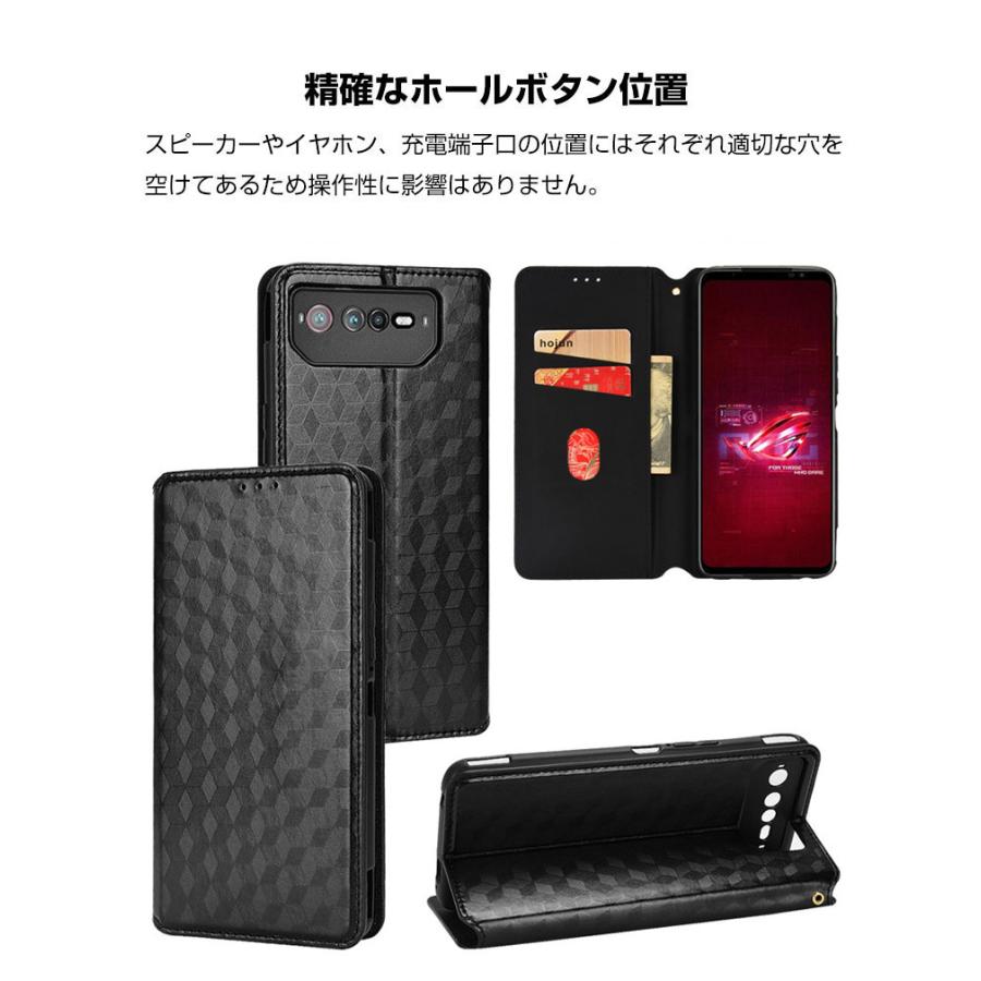 ゼンフォン ASUS ROG Phone 6 6 Pro  ケース 手帳型 PUレザー おしゃれ CASE 持ちやすい 汚れ防止 カード収納 スタンド機能 便利 実用 手帳型カバー｜coco-fit2018｜11