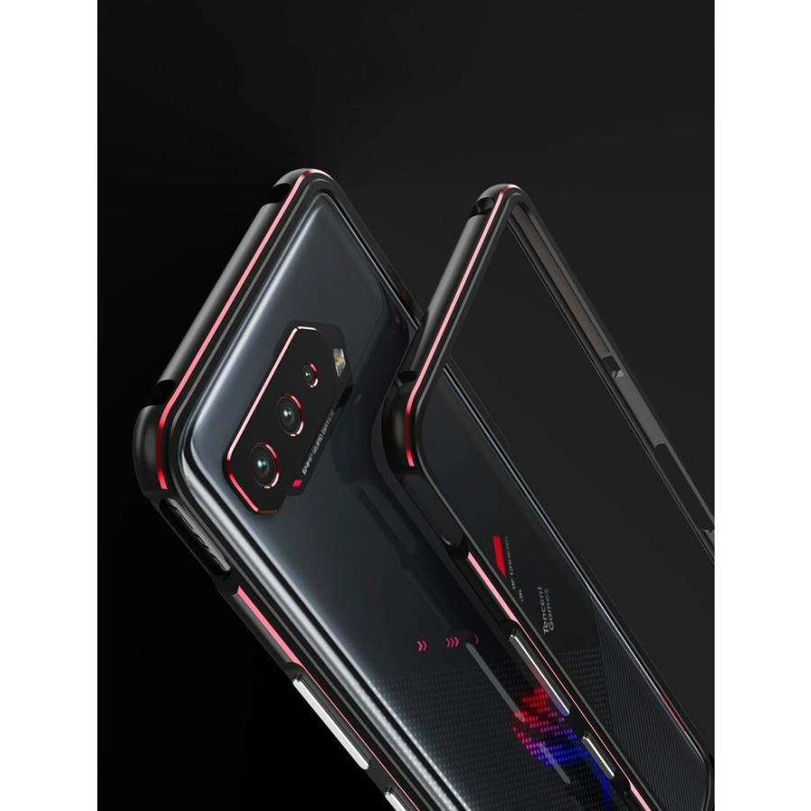 ASUS ROG Phone 5s ROG Phone 5s Pro TPU ケース アルミニウムバンパー レンズ保護 CASE 持ちやすい 耐衝｜coco-fit2018｜07