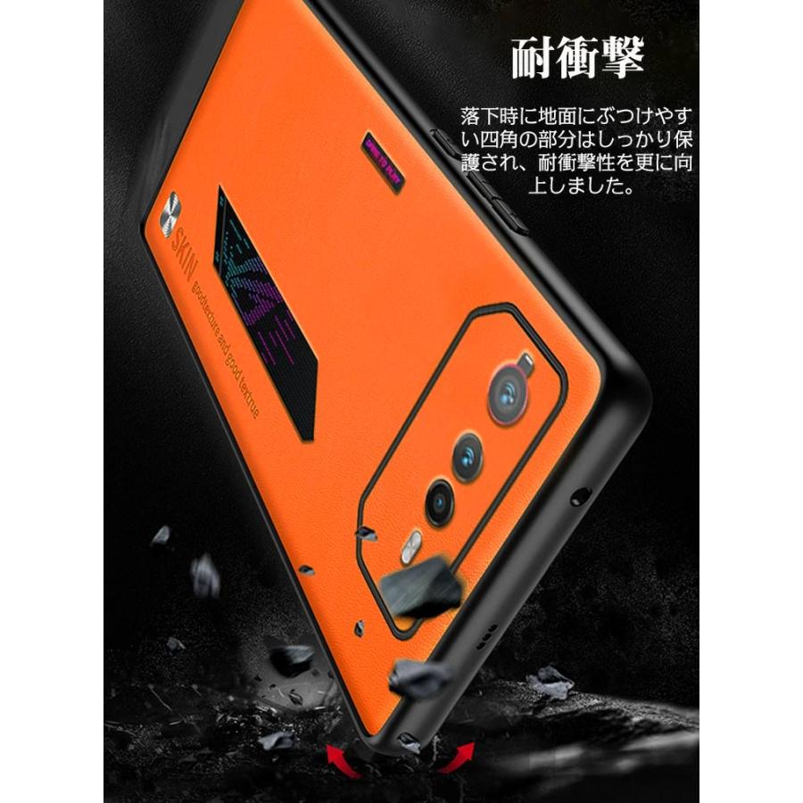 ASUS ROG Phone 6 ケース タフで頑丈 3重構造 TPU&PC&PUレザー CASE