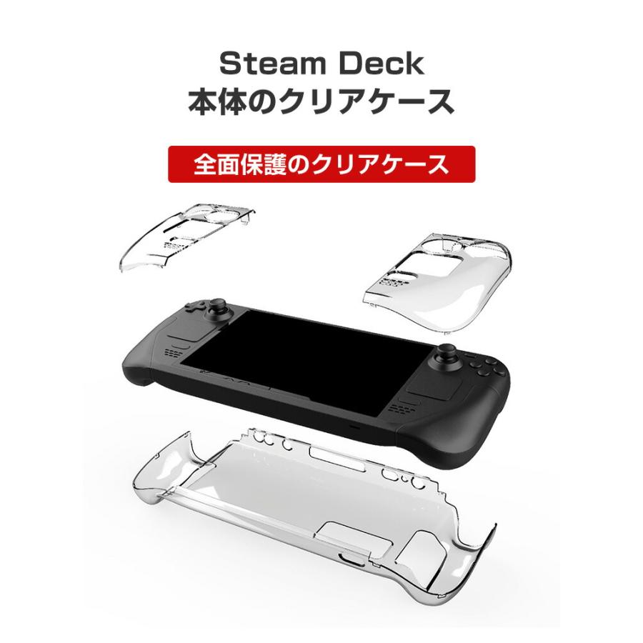 Steam Deck用透明保護ケース Steam Deck スチームデック スチームデッキ 専用クリア保護