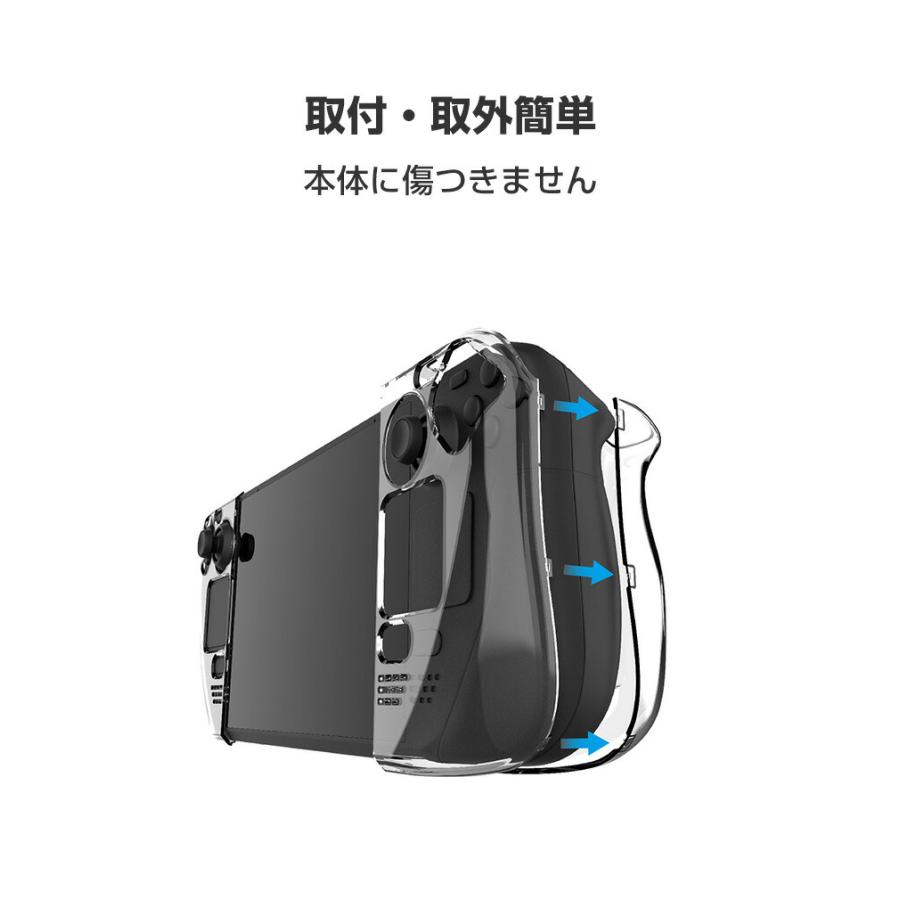 Steam Deck スチームデック スチームデッキ 専用クリア保護ケース 全面