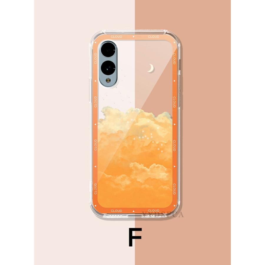 arrows スマートフォン 本体 ライトオレンジ　保護フィルム　透明カバー付き arrows FCNT Arrows We3 カバー 耐衝撃 透明 カラフル 可愛い おしゃれ