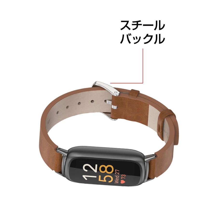 Fitbit Inspire 3 フィットビット 交換 バンド PUレザー素材 おしゃれ