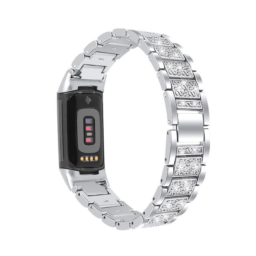 超美品の ONTUBE ステンレス製バンド 適応 Fitbit Charge 5，高級