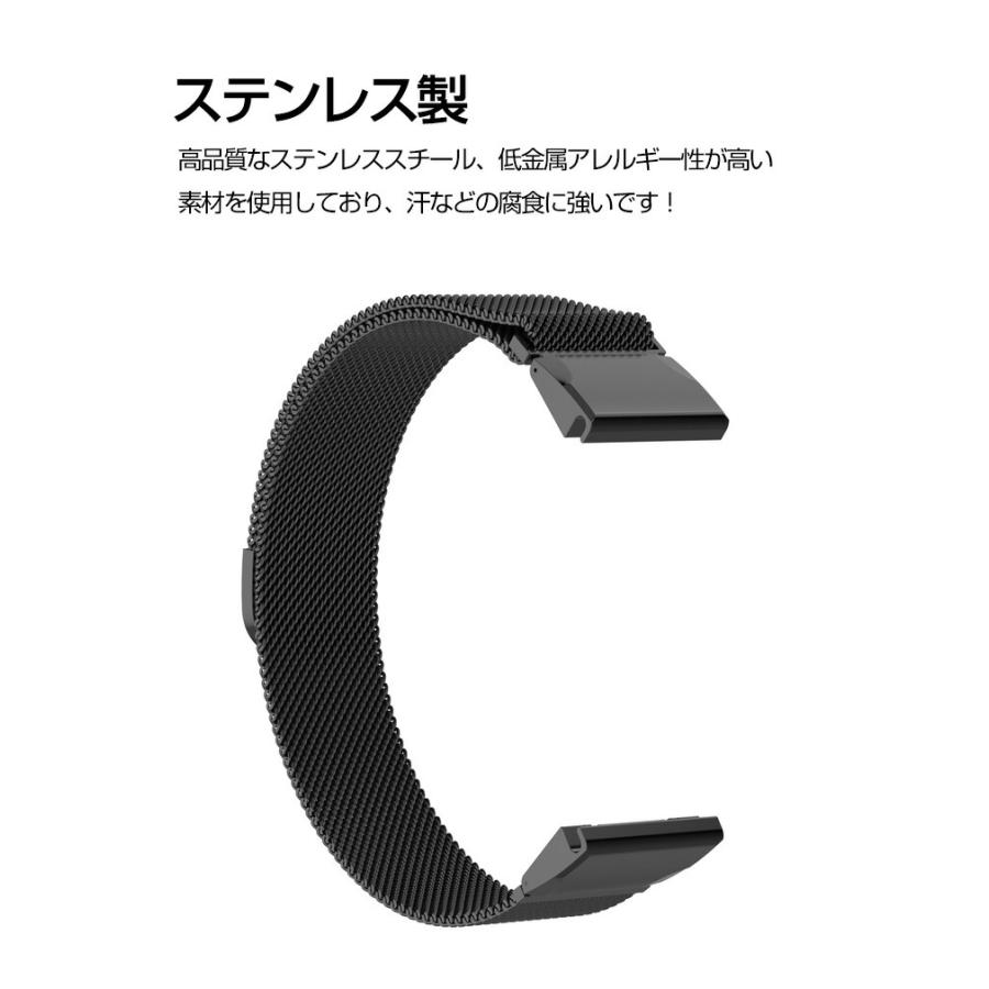 Garmin Approach S70 47mm 42mm Approach S62 S60 交換 バンド  高級ステンレス 替えベルト 磁気吸着 調節可能 簡単装着 人気 腕時計バンド 交換ベルト｜coco-fit2018｜07