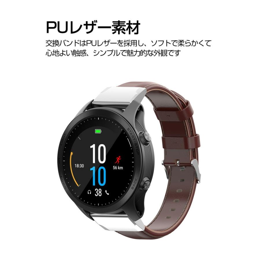 Garmin Approach S70 47mm S62 S60 交換 バンド PUレザー素材 おしゃれ