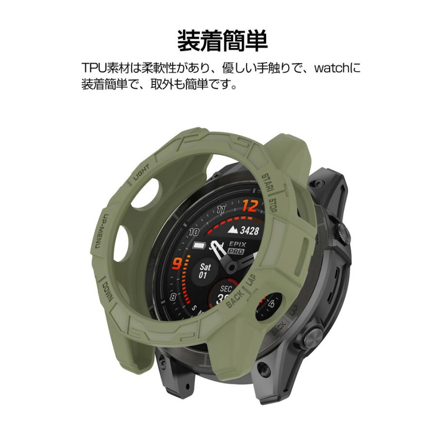 Garmin epix Pro (Gen 2) 42mm 47mm 51mm Fenix 7S 7 7X ケース TPU シンプルで ...