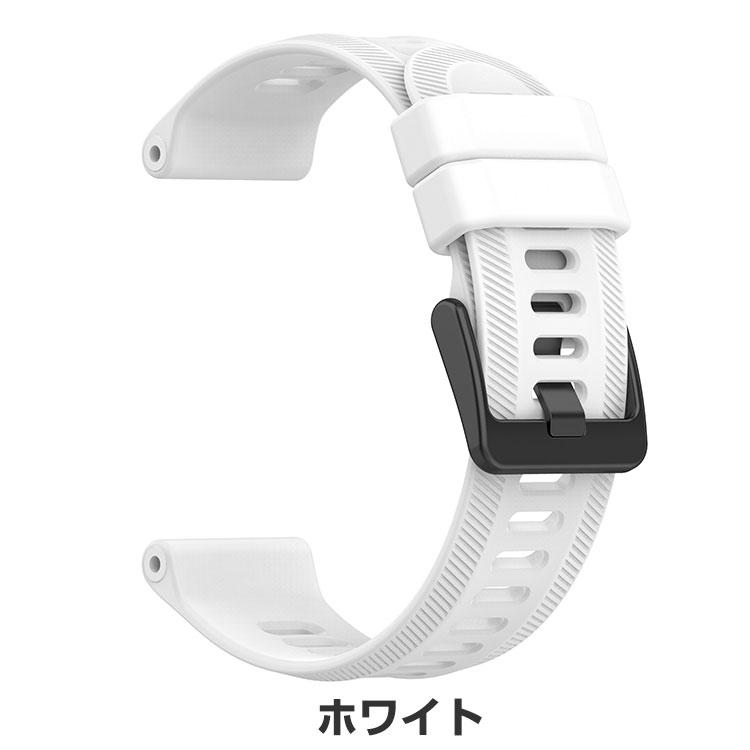 GARMIN GPSナビ ホワイト シリコンストラップ GARMIN Forerunner 965 スマートウォッチ シリコン素材 腕時計ベルト