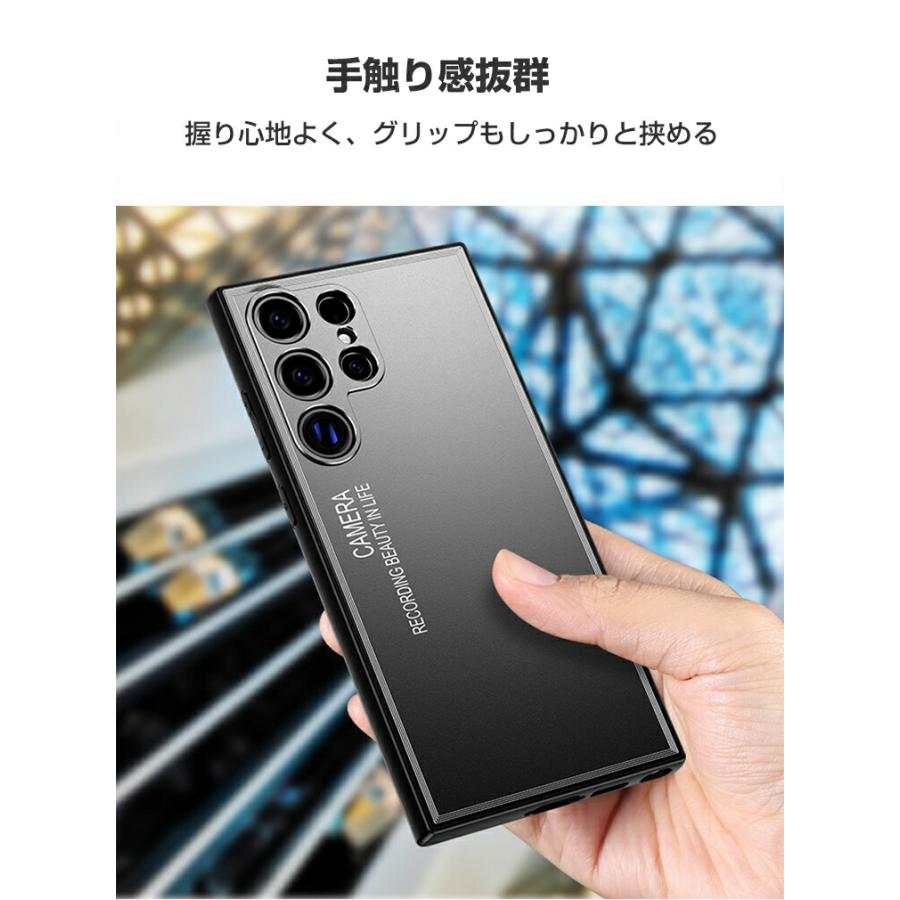 Samsung Galaxy S24 Ultra ケース 耐衝撃 カバー 傷やほこりから守る 衝撃に強いTPU+アルミ背面パネル 2重構造 衝撃防止 おすすめ 人気 背面カバー CASE｜coco-fit2018｜10
