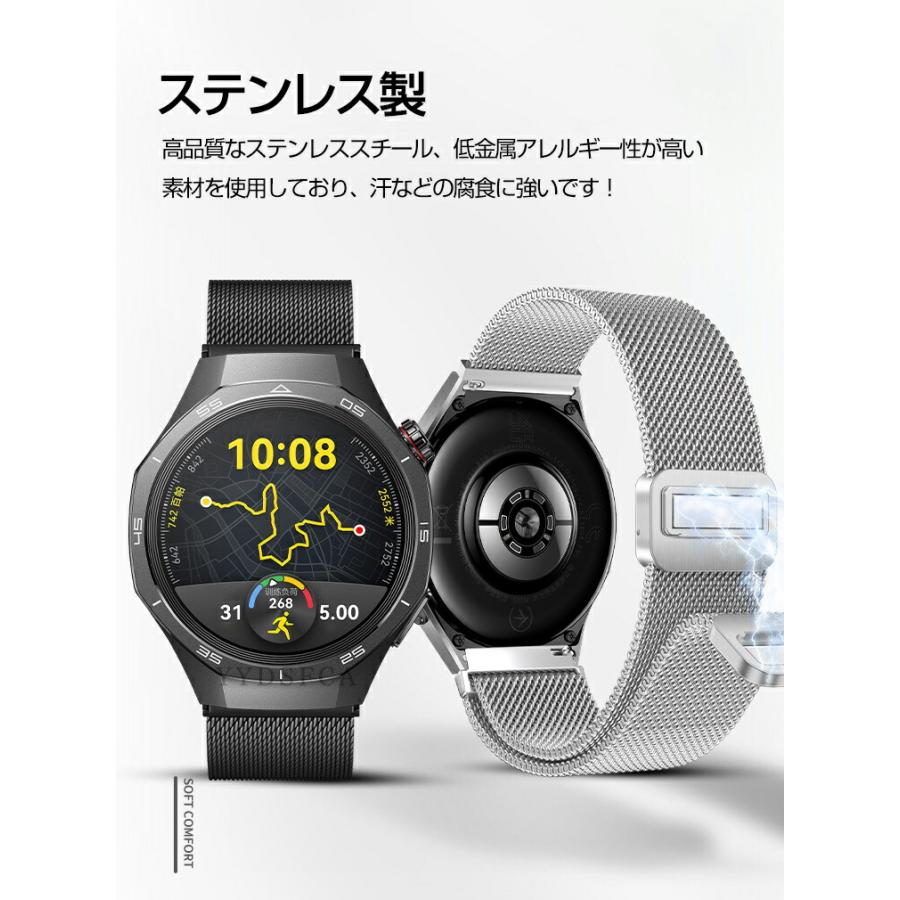 Amazfit Amazfit Active Max バンド オシャレな 幅22mm 高級ステンレス