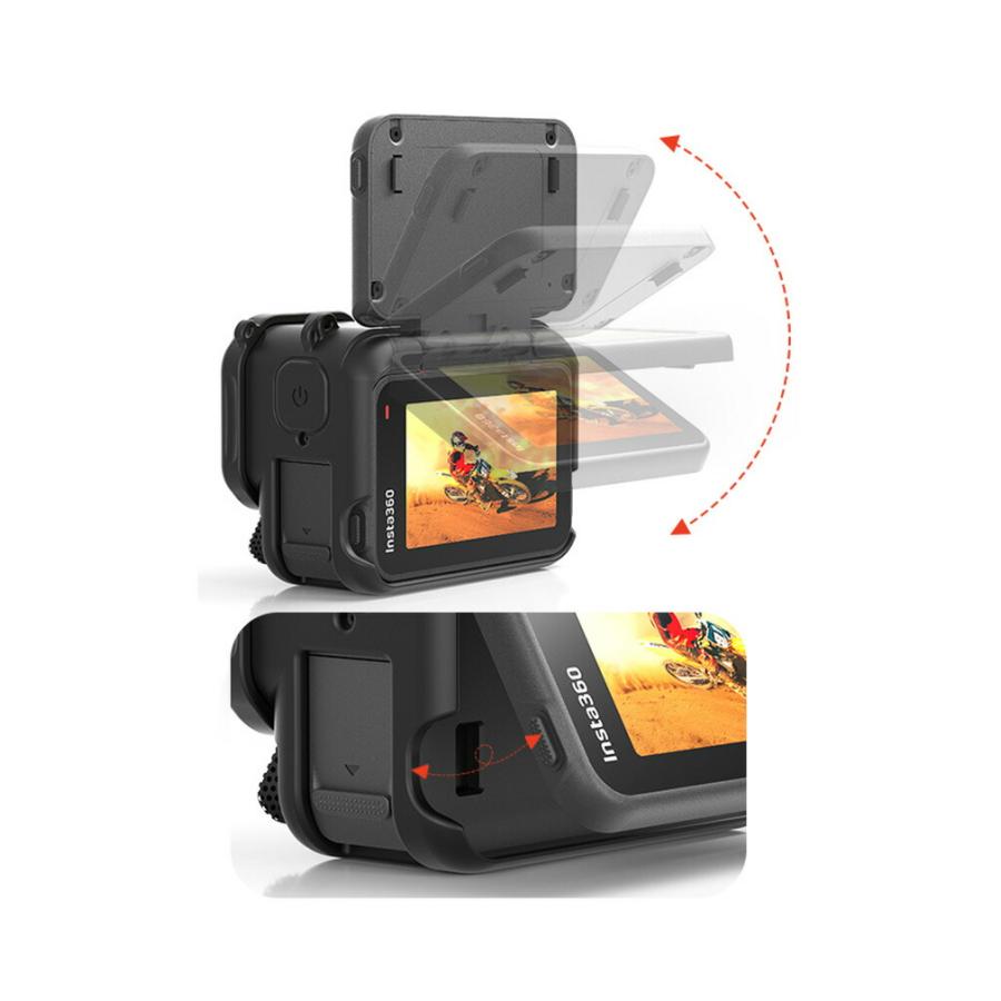 Insta360 インスタ360 エース プロ 2用のケース シリコン素材製 レンズ 