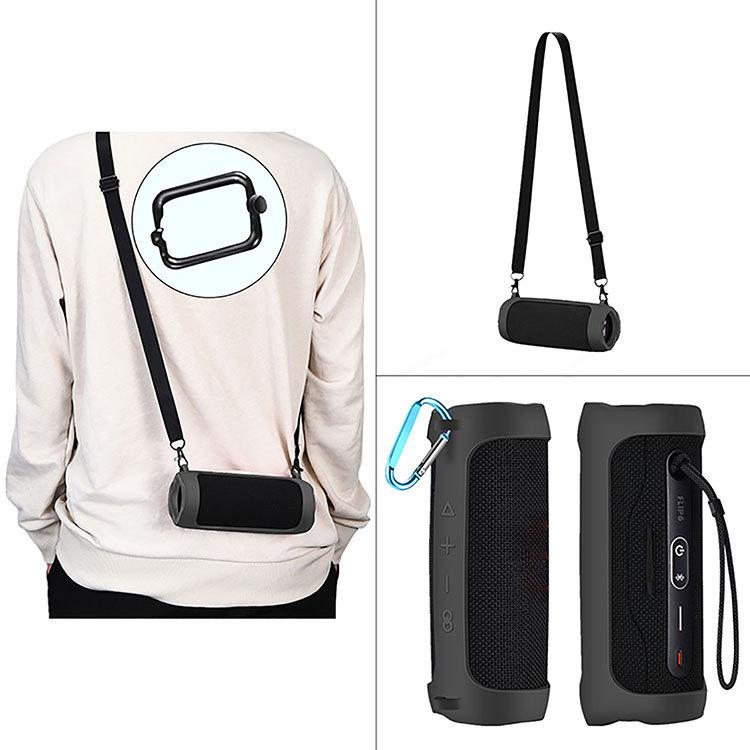 【新品未使用】filp5 ※専用ケース+シリコンカバー付　JBL スピーカー ポイント」 JBL Flip 5 6 ケース 柔軟性のあるシリコン素材の