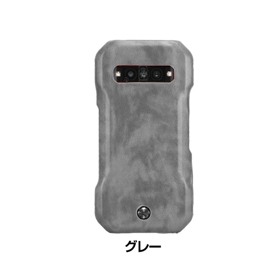 京セラ KYOCERA TORQUE G06 KYG03 ケース PC素材 背面PUレザー調 持ち