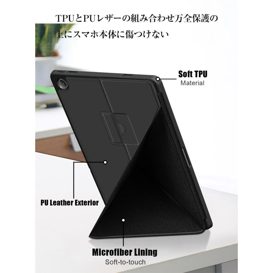 NEC LAVIE Tab T10 T1075/EAS LAVIE Tab T10 TAB10/202 10.61インチ 日本電気 ケース PUレザー スタンド機能 高級感 カッコいい 手帳型カバー ケース｜coco-fit2018｜09
