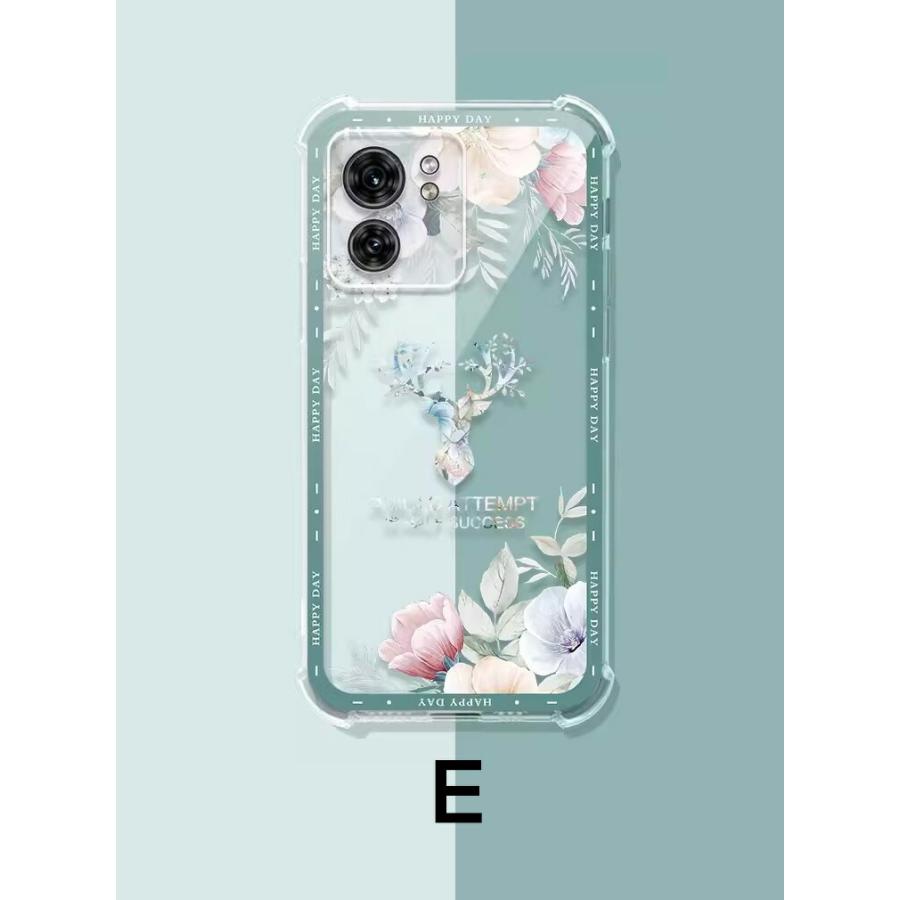 motorola edge 40 moto g53j 5G g53y 5G moto g53s 5G クリア ケース CASE TPU素材 耐衝撃カバー 花柄 背面カバー  透明 ソフトカバー｜coco-fit2018｜13