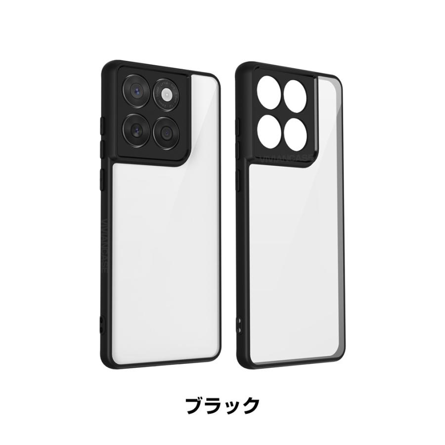 motorola g66y 5G ブラック ソフトクリアケース付き 用 Motorola Moto G66j 5g / moto g66y 5g ケース 透明ソフトTPU 米軍