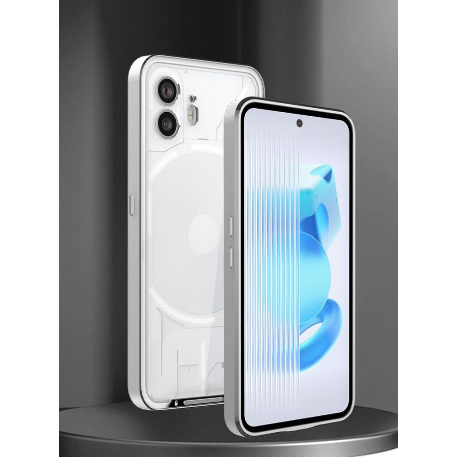 Nothing Phone (2) ケース アルミバンパー 背面パネル付き 軽量 持ち