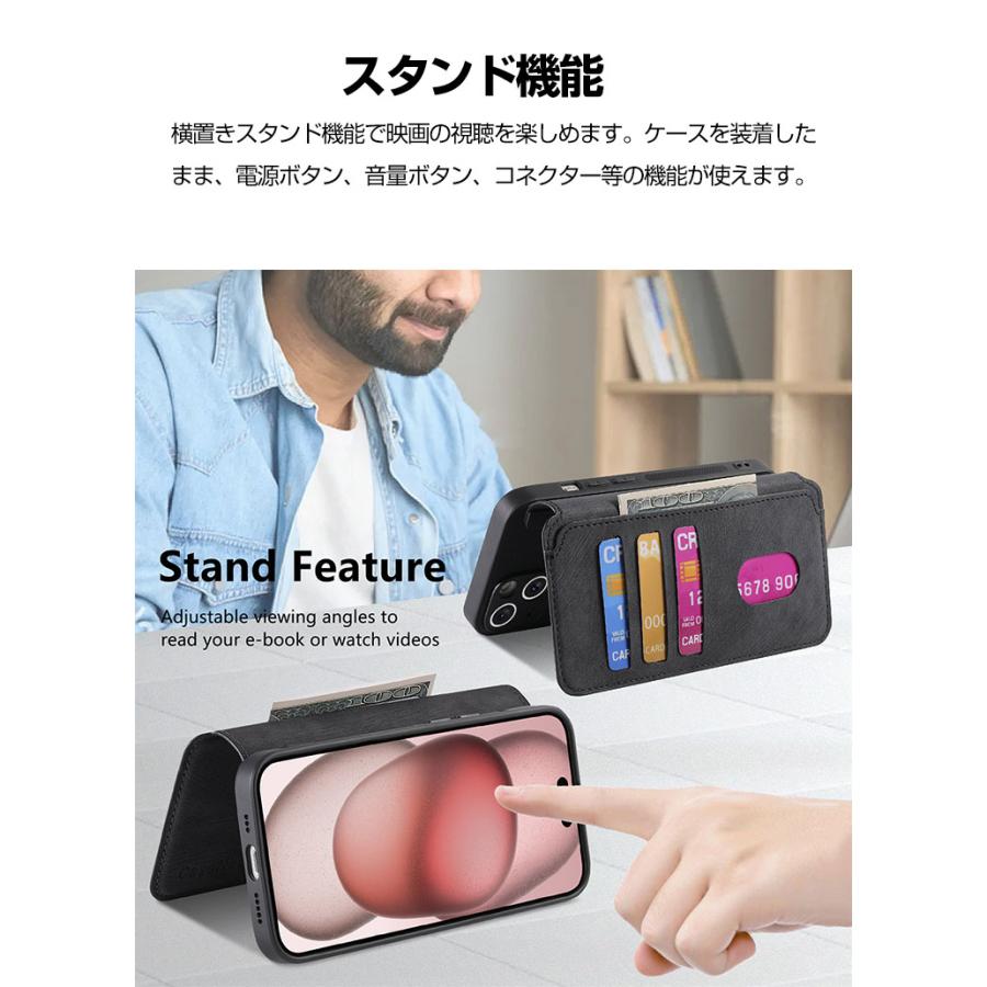 iPhone Apple 16 Plus Pro Max ケース カバー 耐衝撃カバー 手帳型 PU