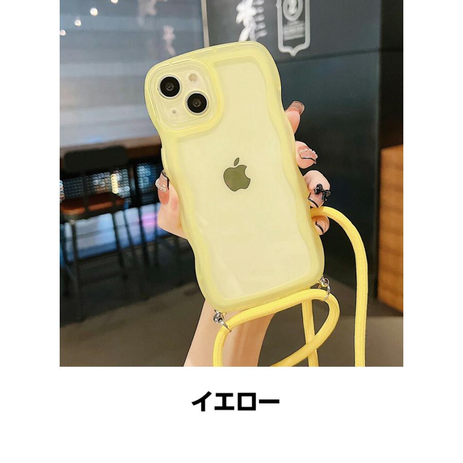 Apple iPhone14 Pro Max クリア 背面カバー 持ちやすい ストラップ付き