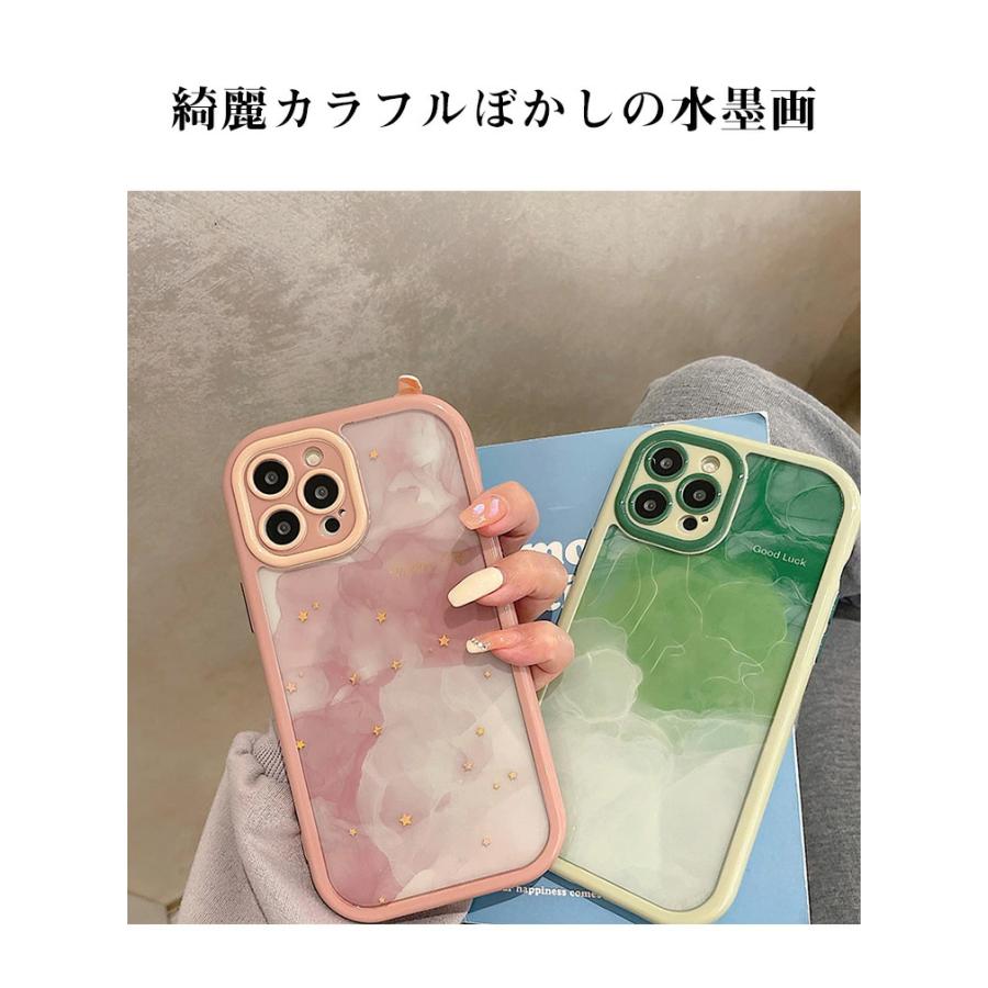 iPhone 14 Plus Pro ProMax ケース ぼかしの水墨画 レディース