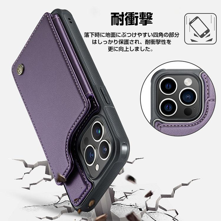 Apple iPhone 15 Plus Pro Maxケース 背面カバー カード収納 スタンド