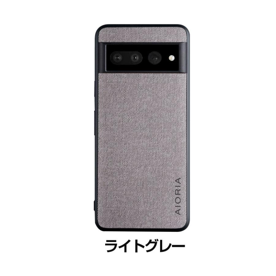 Google Pixel 7a グレー ケース付 Google Pixel 7a ケース TPU＆PUレザー 背面レザー調 軽量 人気