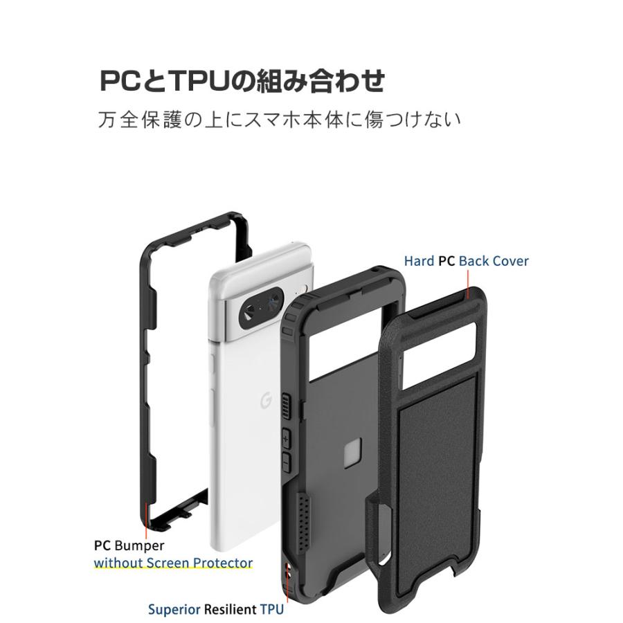 Google Pixel 8 Pro ケース 耐衝撃 カバー 傷やほこりから守る 衝撃に
