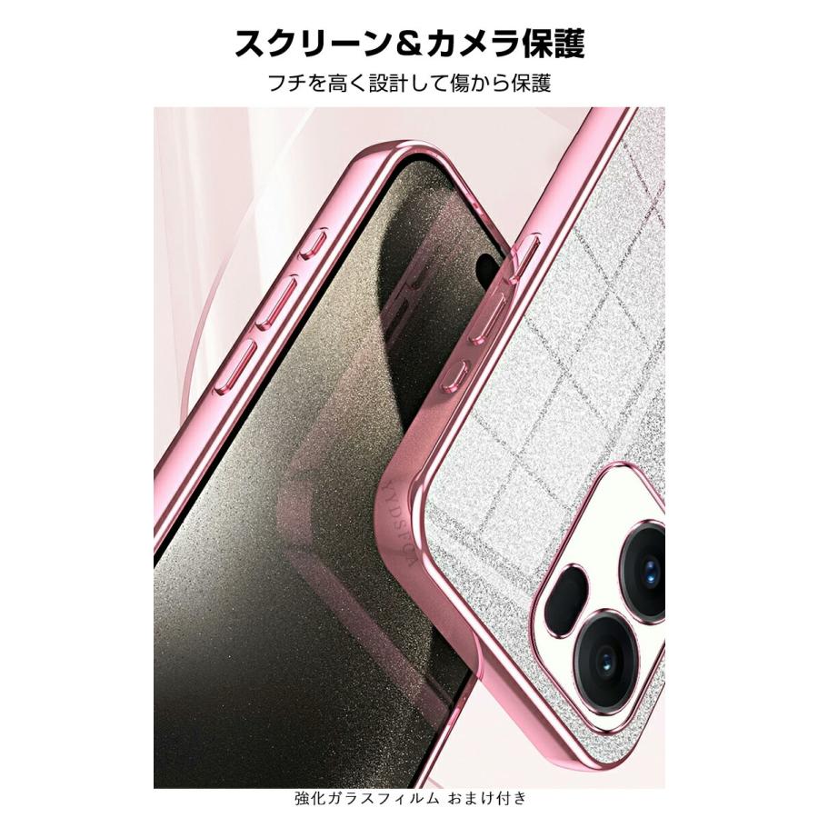 OPPO（オッポ） OPPO Reno15 A Reno15 F 5G 耐衝撃 カバー 透明 メッキ